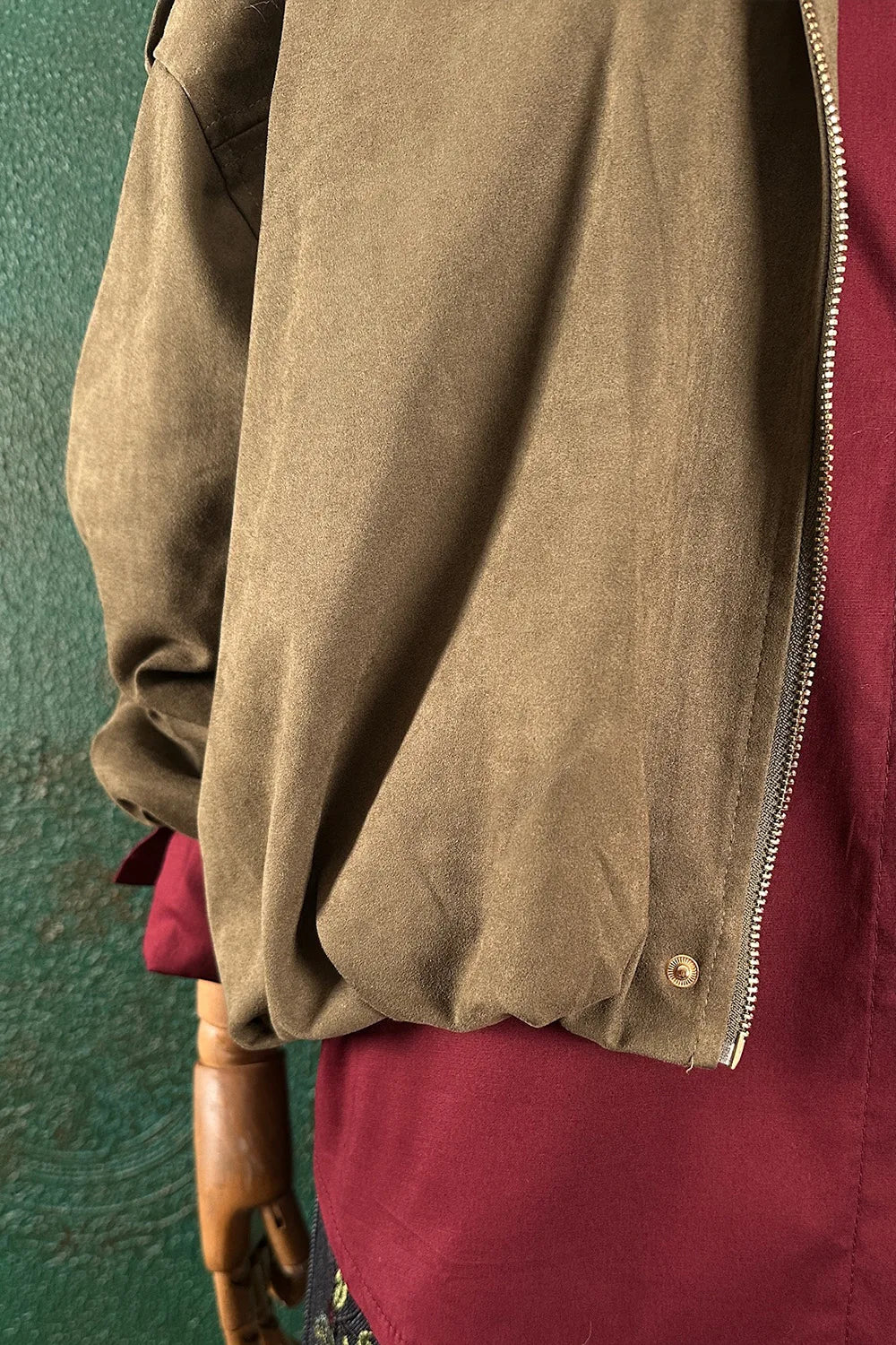 Kürk Yakalı Nubuk Ceket