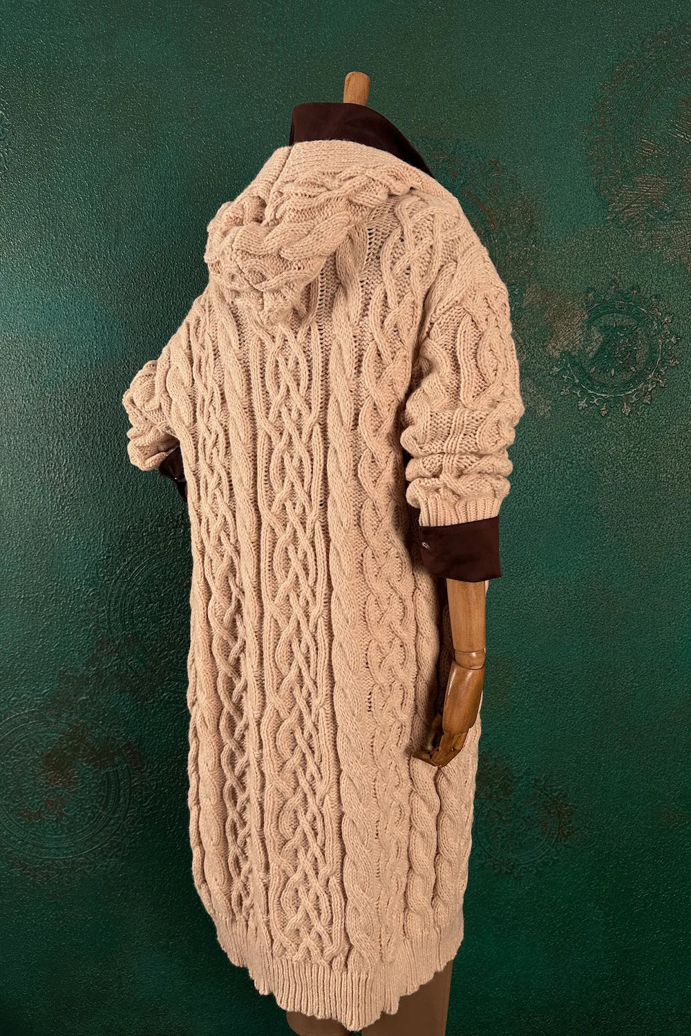 Örgü Detaylı Triko Ceket