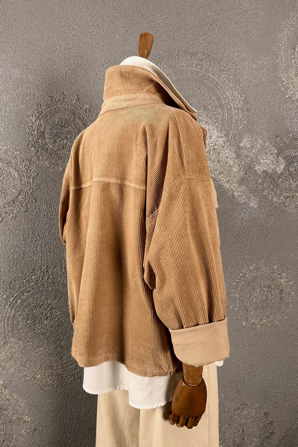 Fitilli Kadife Oversize Ceket