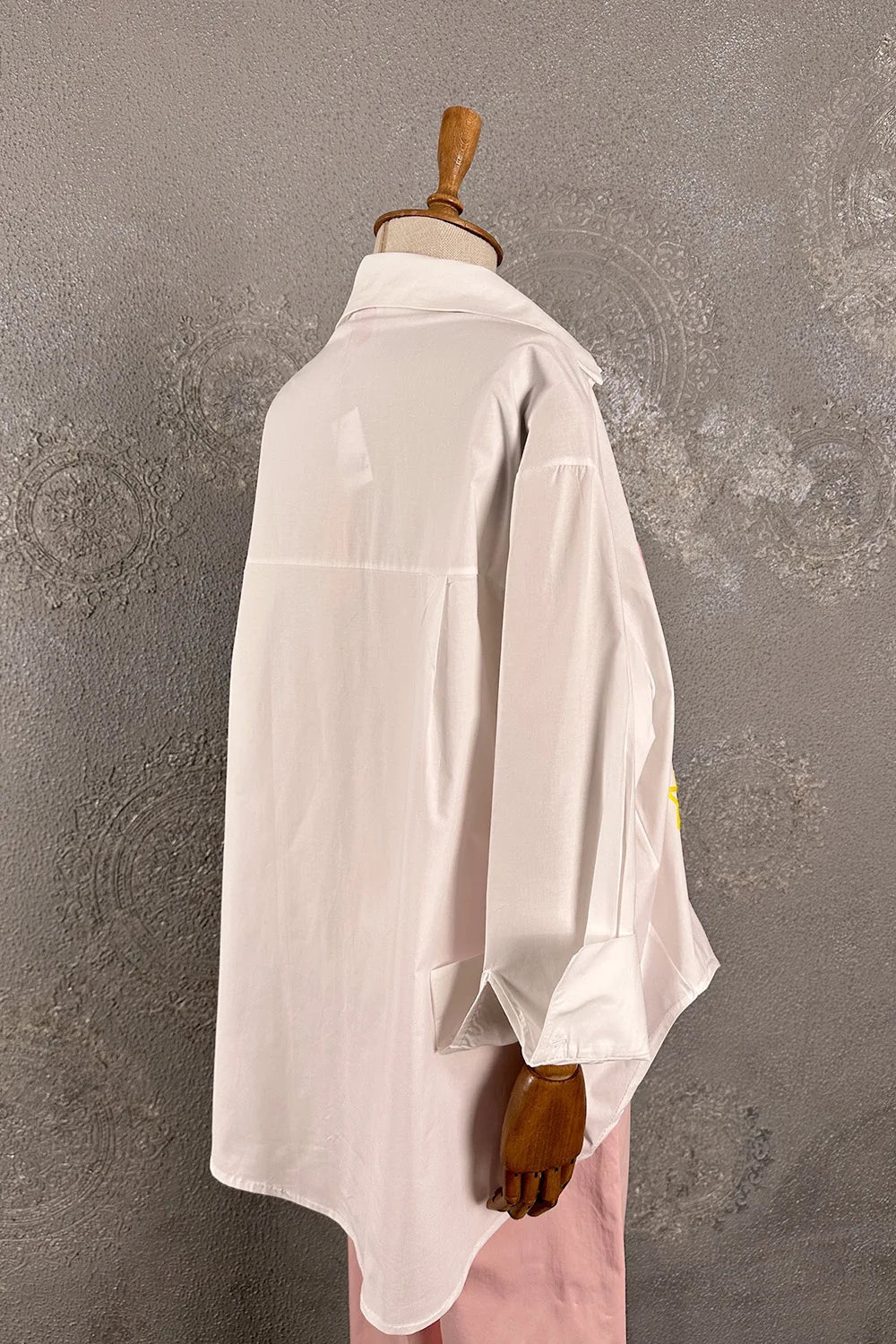 İşlemeli Oversize Gömlek
