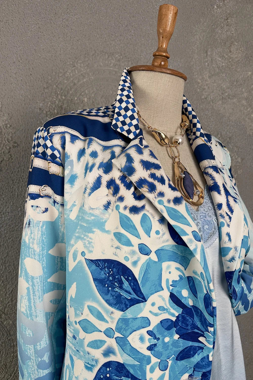 Çiçek Desenli Blazer Ceket