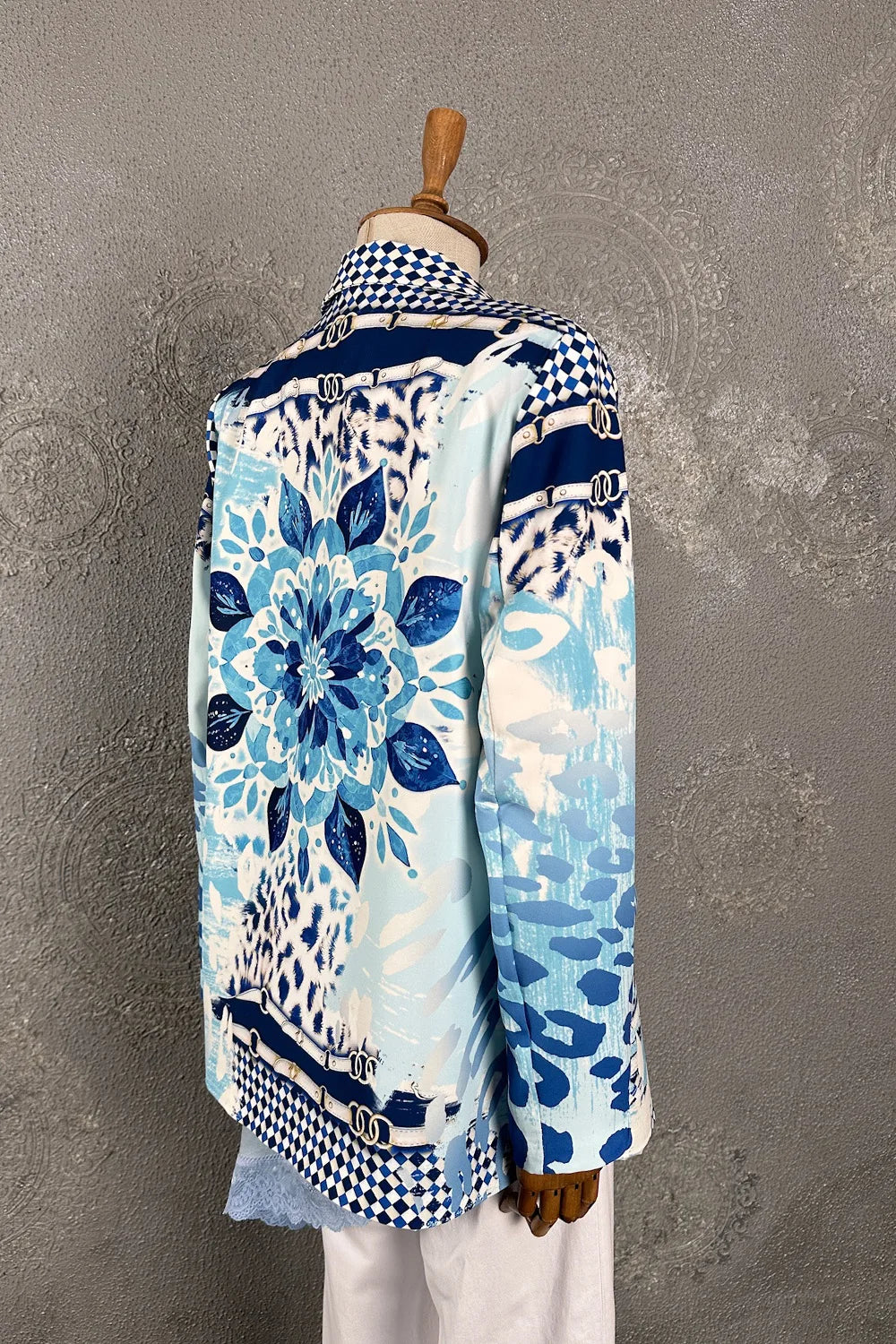 Çiçek Desenli Blazer Ceket