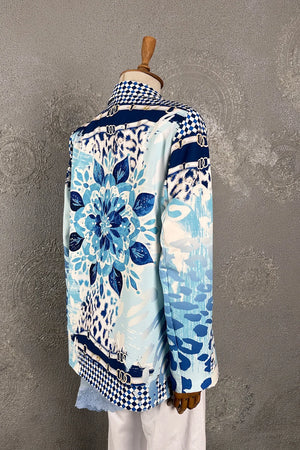 Çiçek Desenli Blazer Ceket