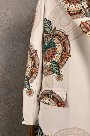 Zürafa Desenli Blazer Ceket