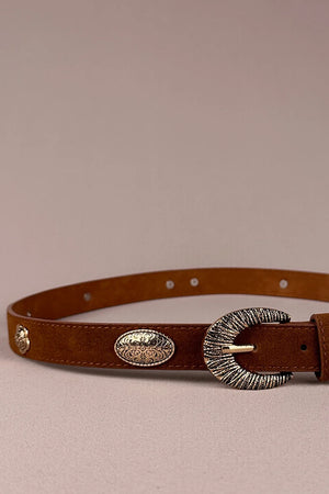 Metal Detaylı Vintage Kemer