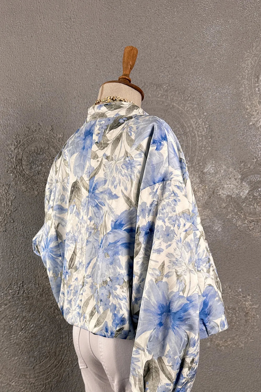 Çiçek Desenli Crop Ceket