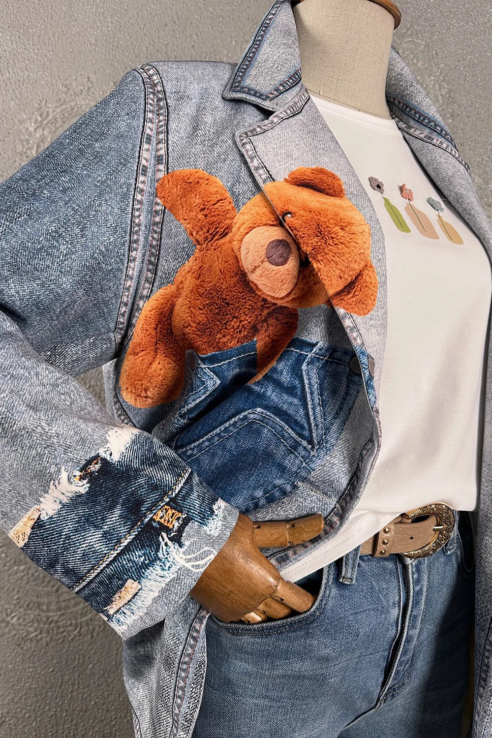 Ayıcık Detaylı Blazer Ceket