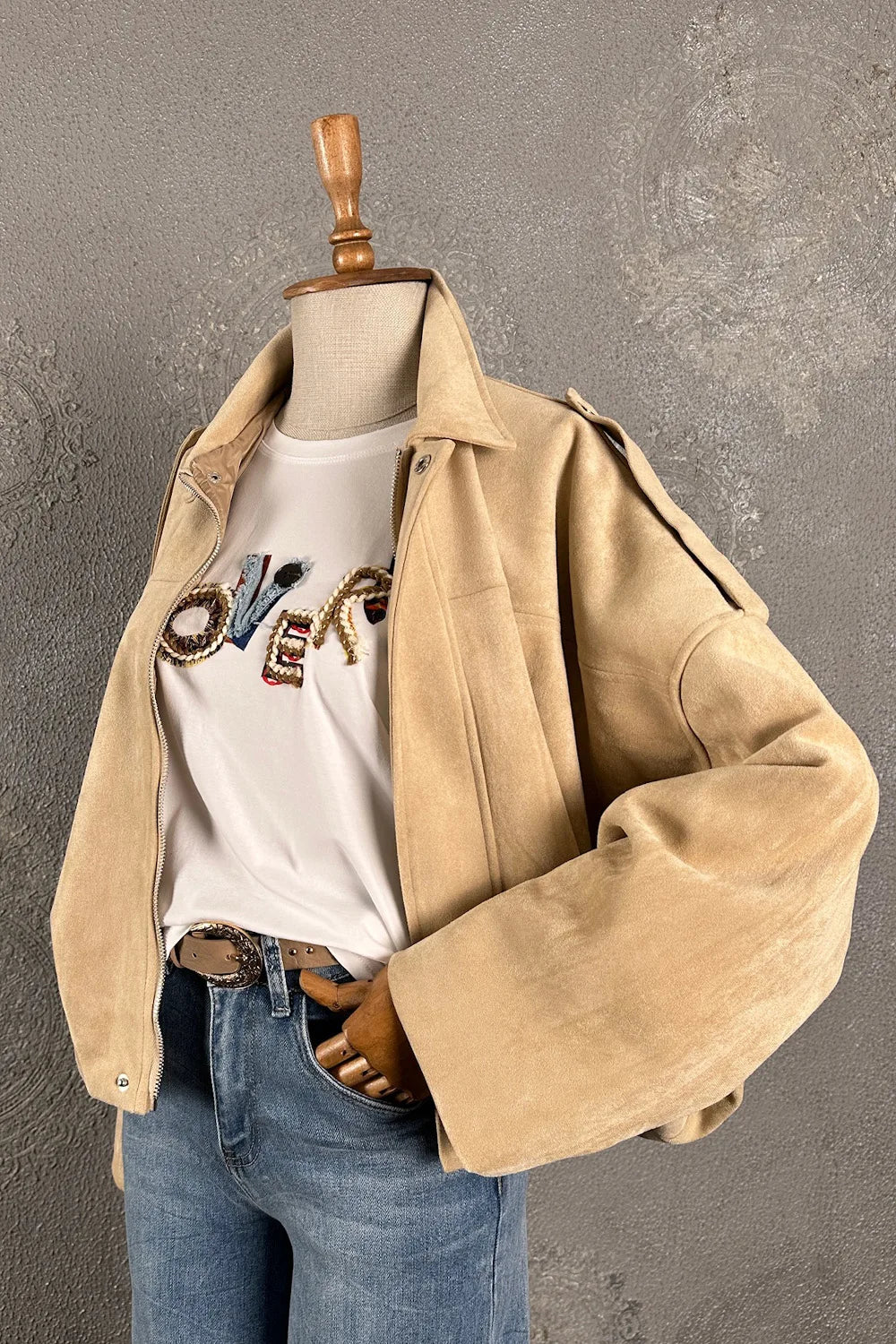 Oversize Nubuk Ceket