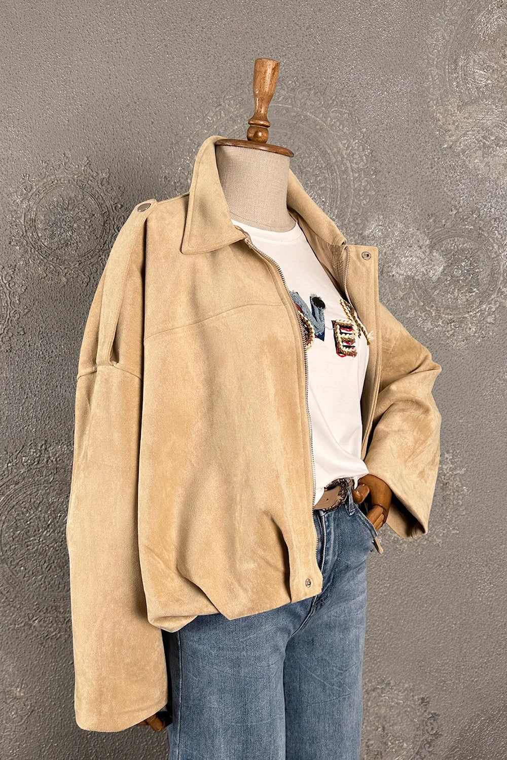 Oversize Nubuk Ceket