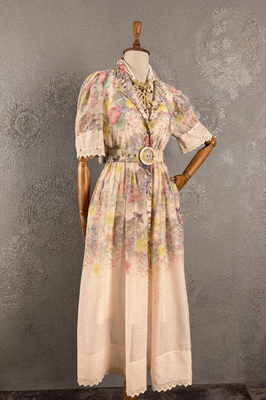 Floral Desenli Romantik Elbise