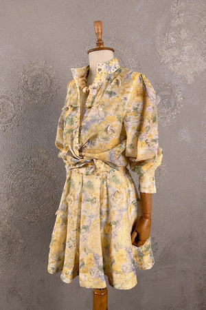 Floral Desenli Etek Takım