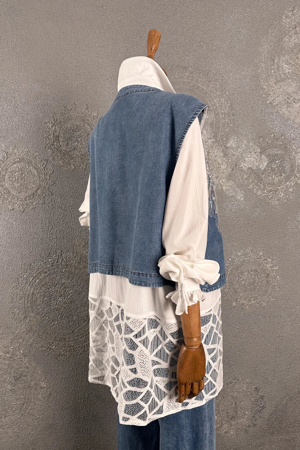 Payetli Yelek Gömlek İkili Takım