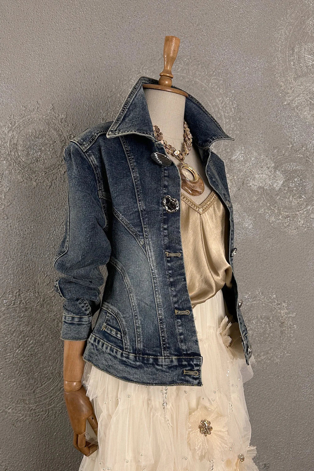 Slim Fit Denim Ceket