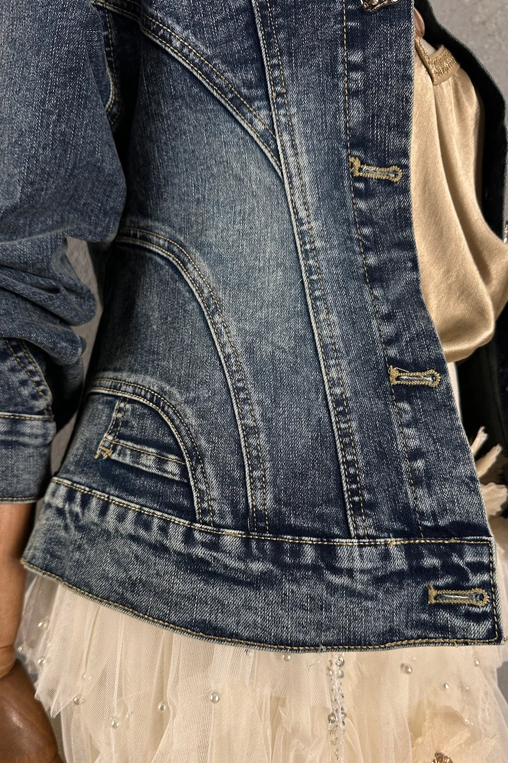 Slim Fit Denim Ceket