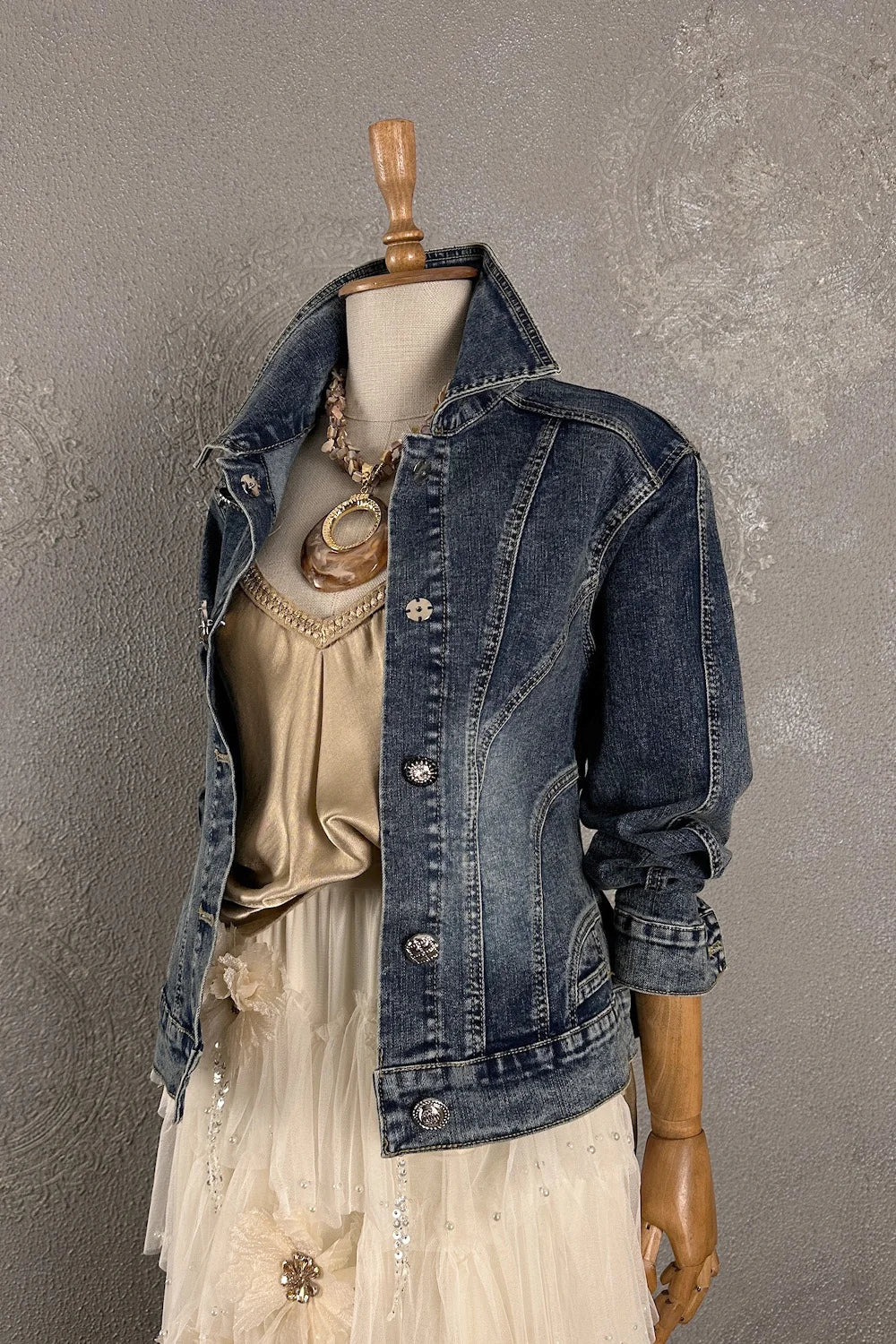 Slim Fit Denim Ceket