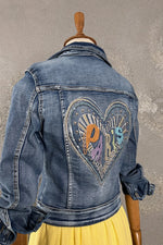 Likralı Denim Ceket