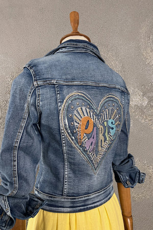 Likralı Denim Ceket