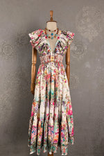 Floral Desenli Romantik Elbise