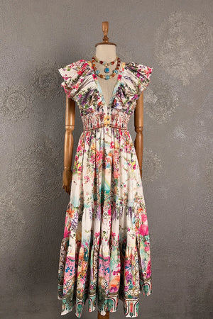 Floral Desenli Romantik Elbise