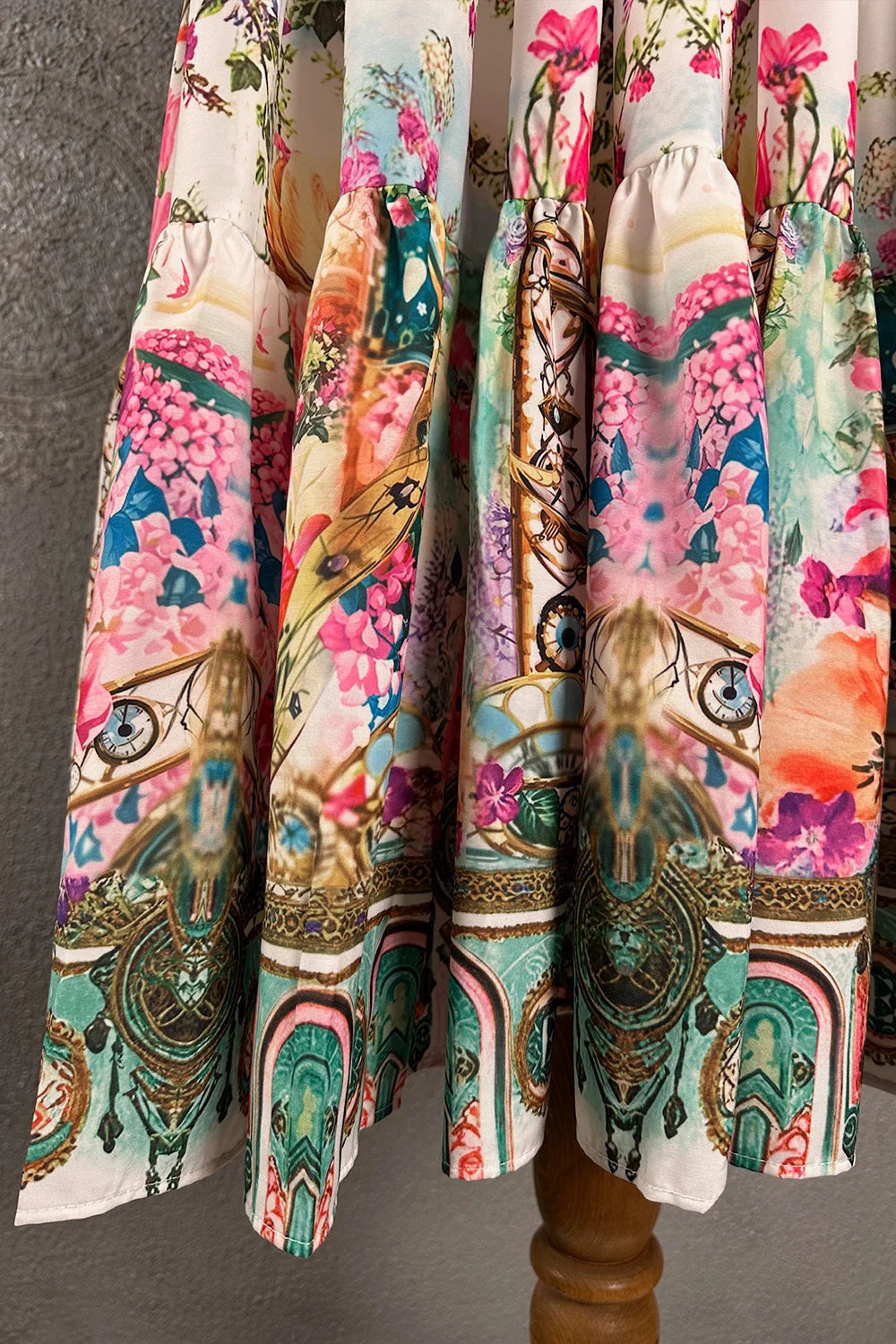 Floral Desenli Romantik Elbise
