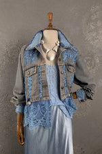 İşlemeli Denim Ceket
