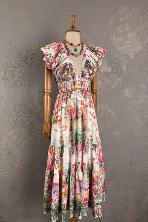 Floral Desenli Romantik Elbise