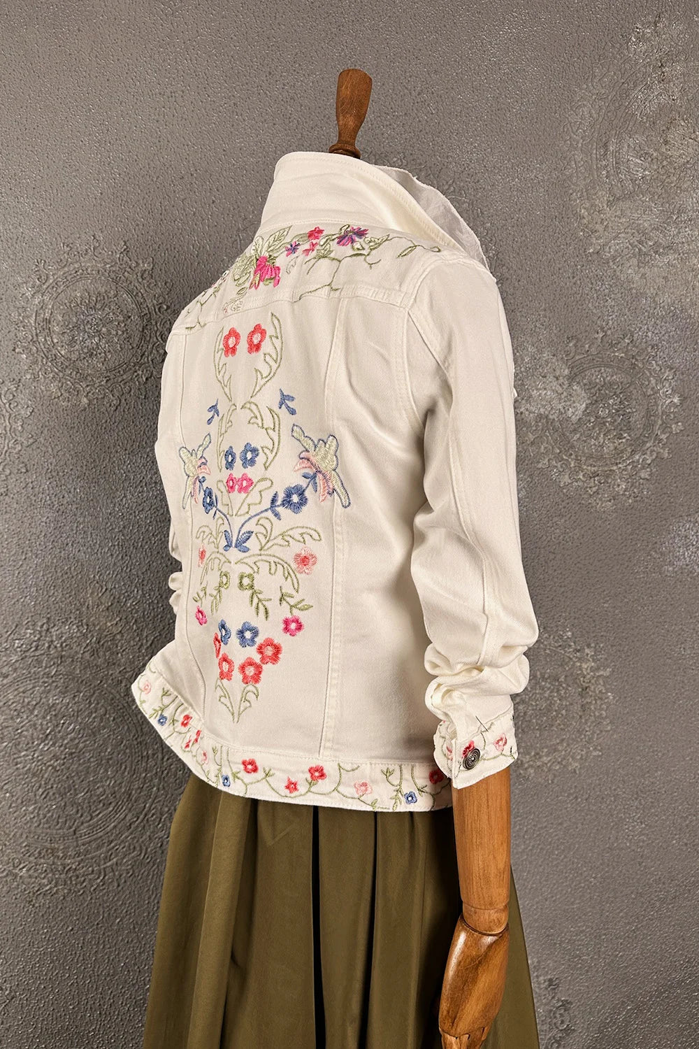 Nakışlı Denim Ceket