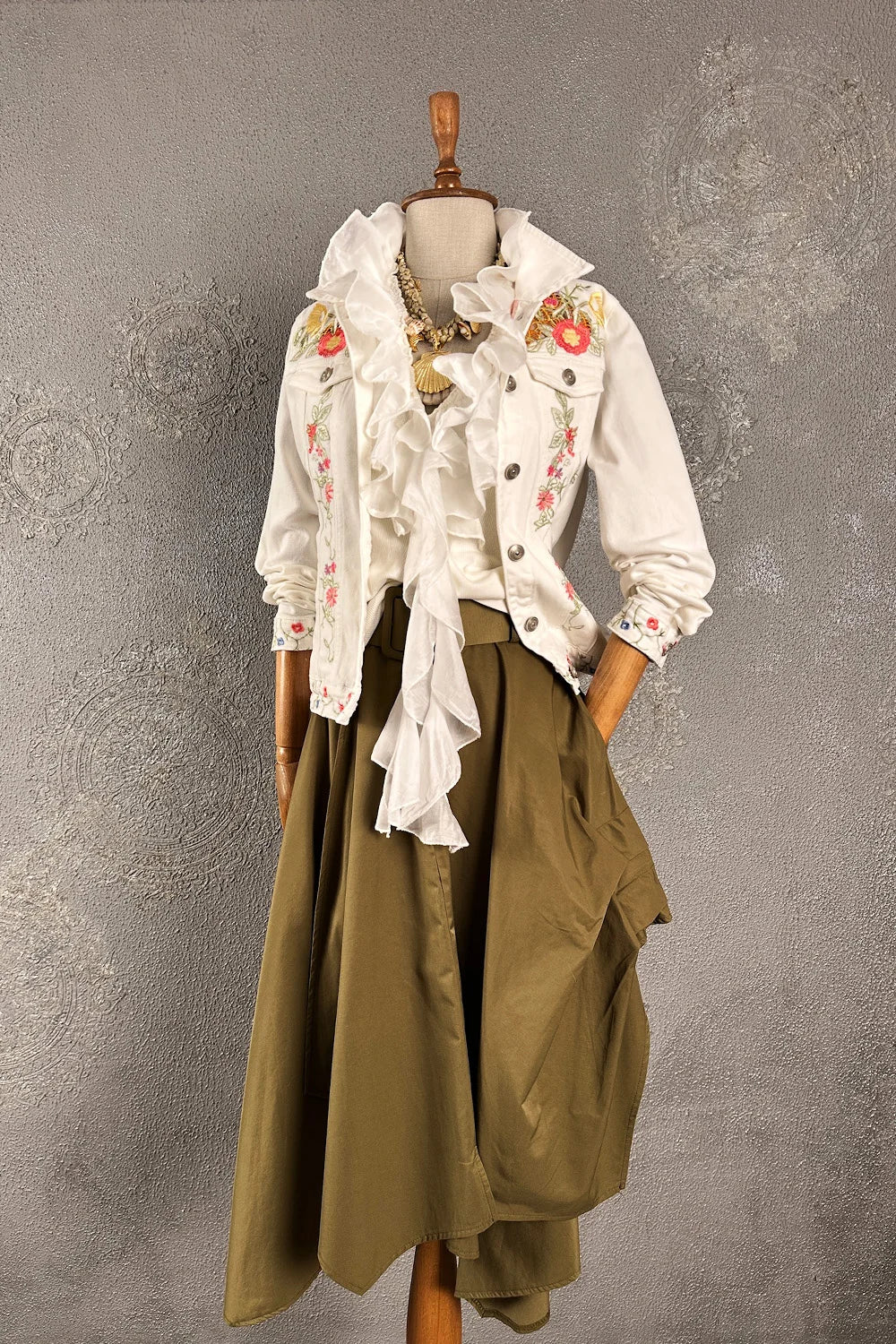 Nakışlı Denim Ceket