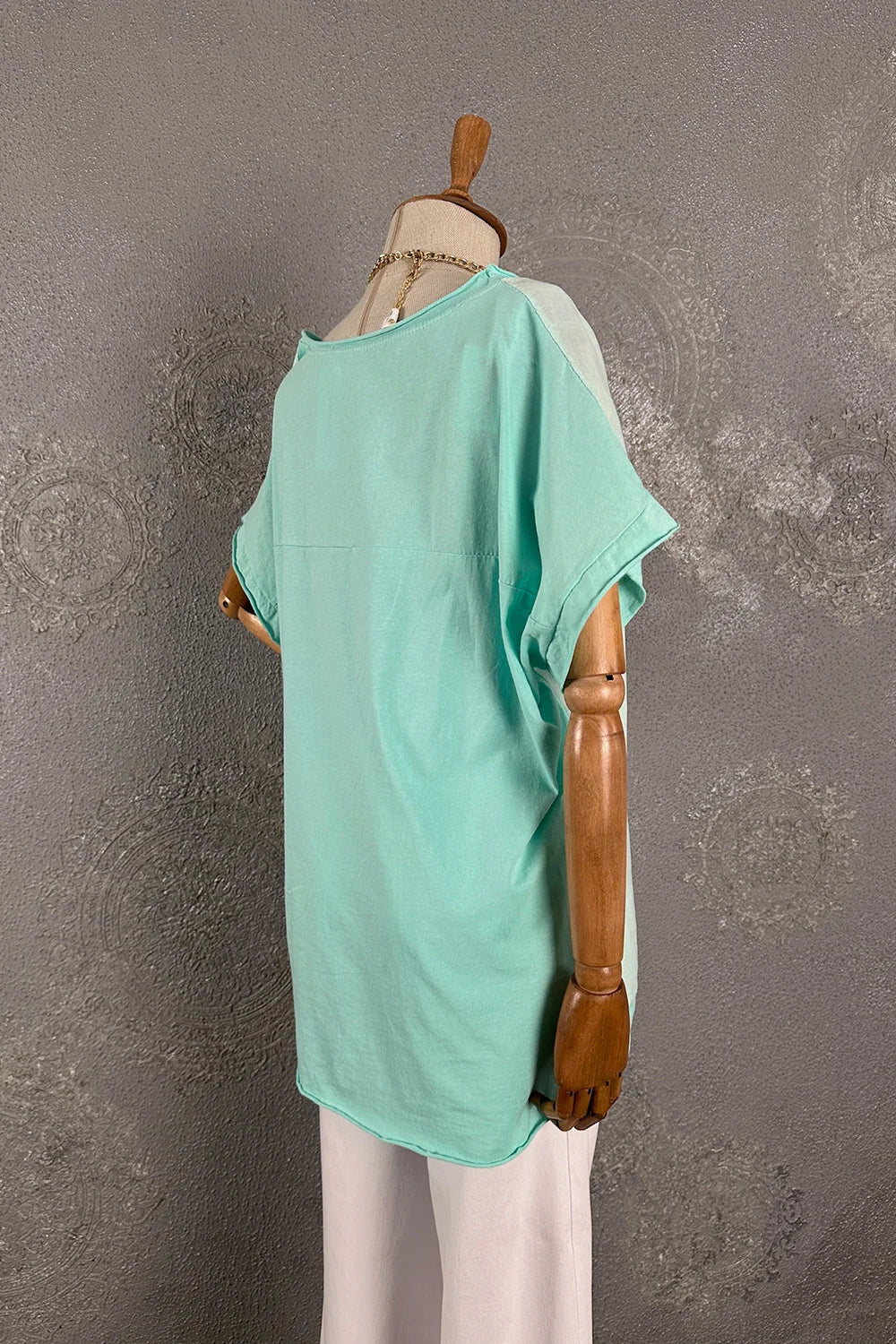 Çiçek Baskılı Oversize T-shirt