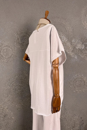 Çiçek Baskılı Oversize T-shirt