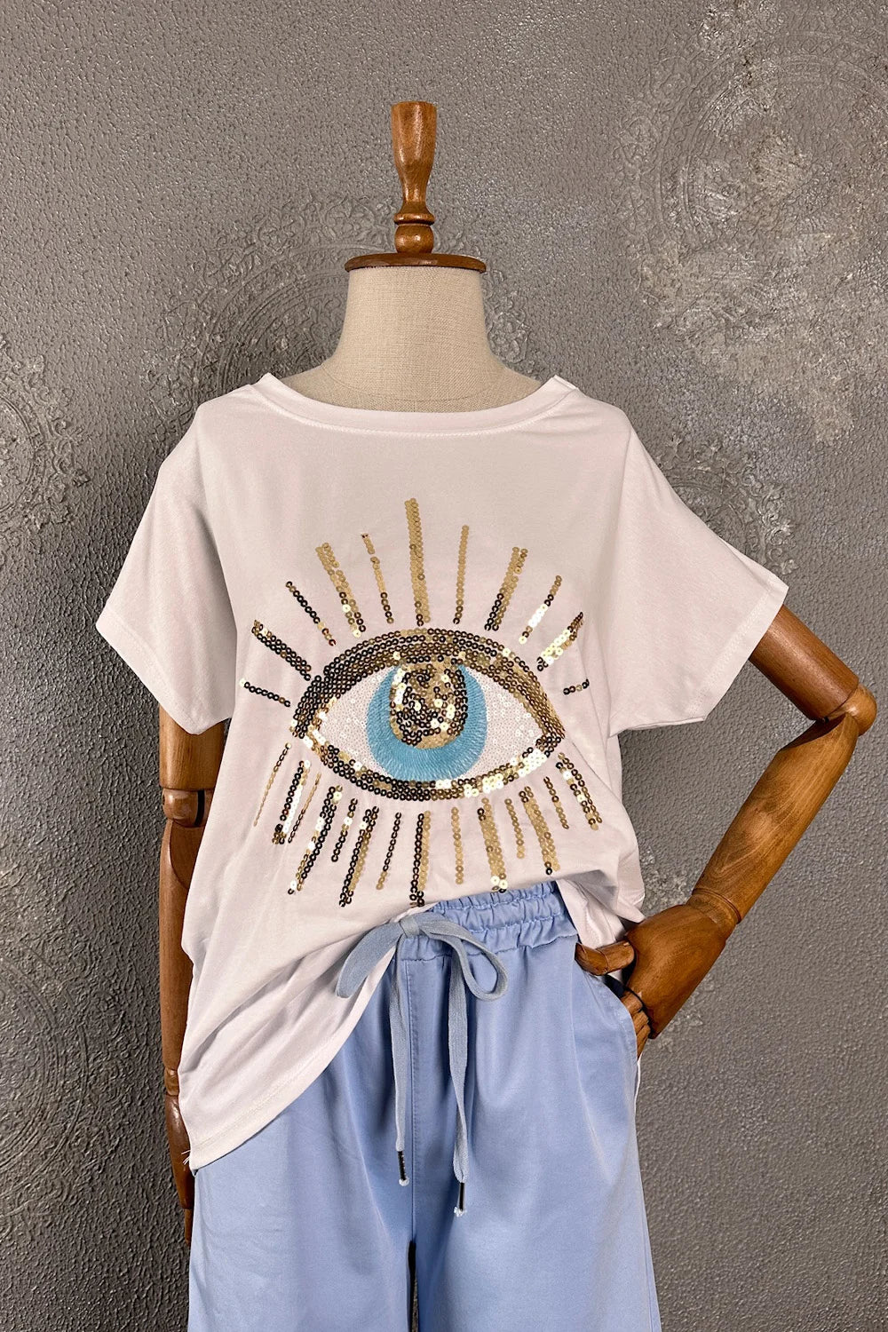 Göz Desenli T-shirt