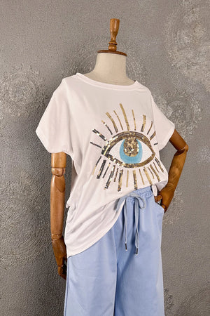 Göz Desenli T-shirt