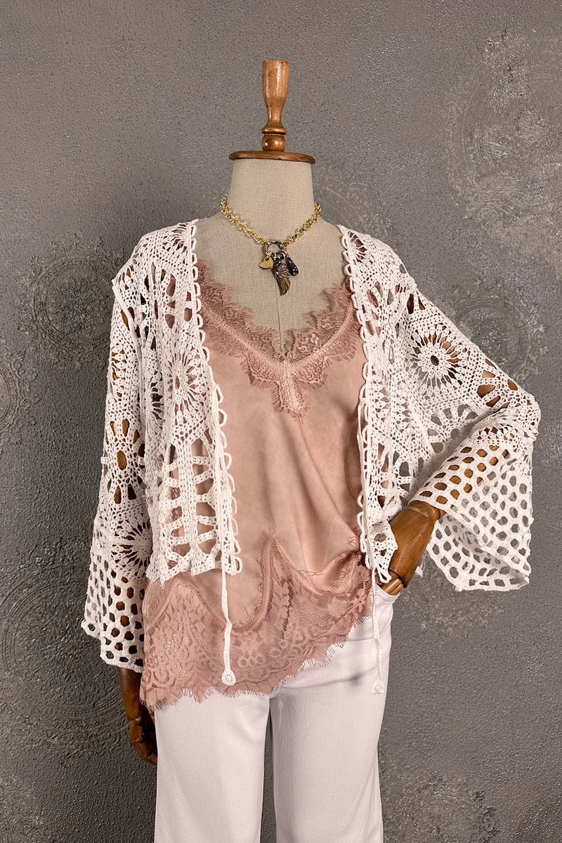 Kroşe Crop Ceket