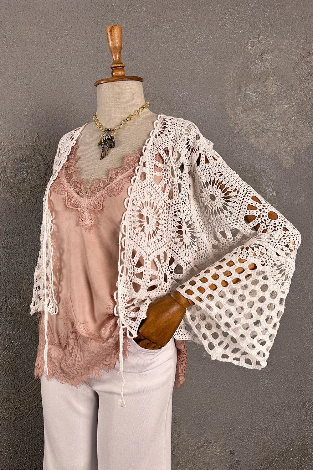 Kroşe Crop Ceket