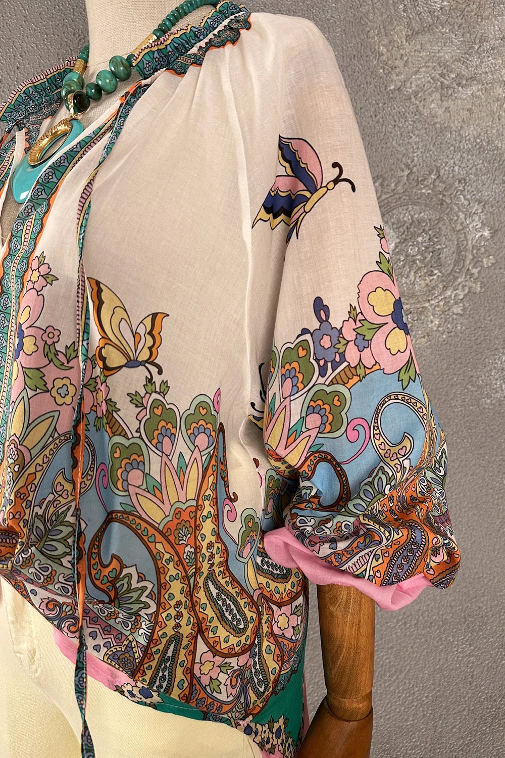 Desenli Oversize Bluz