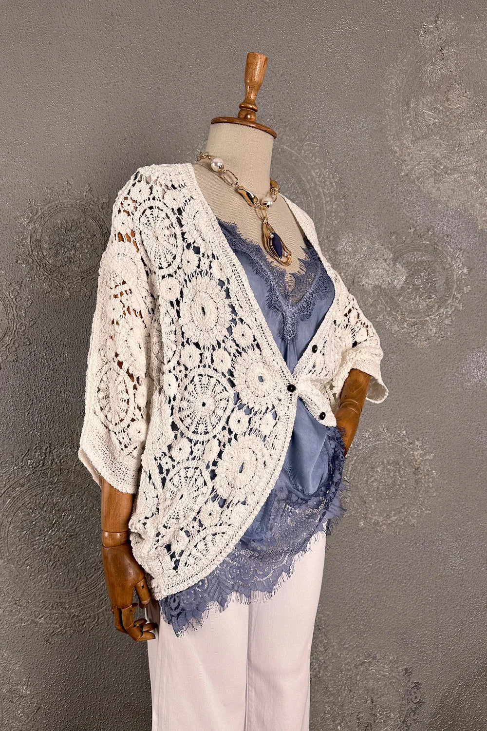 Reglan Kollu Kroşe Hırka