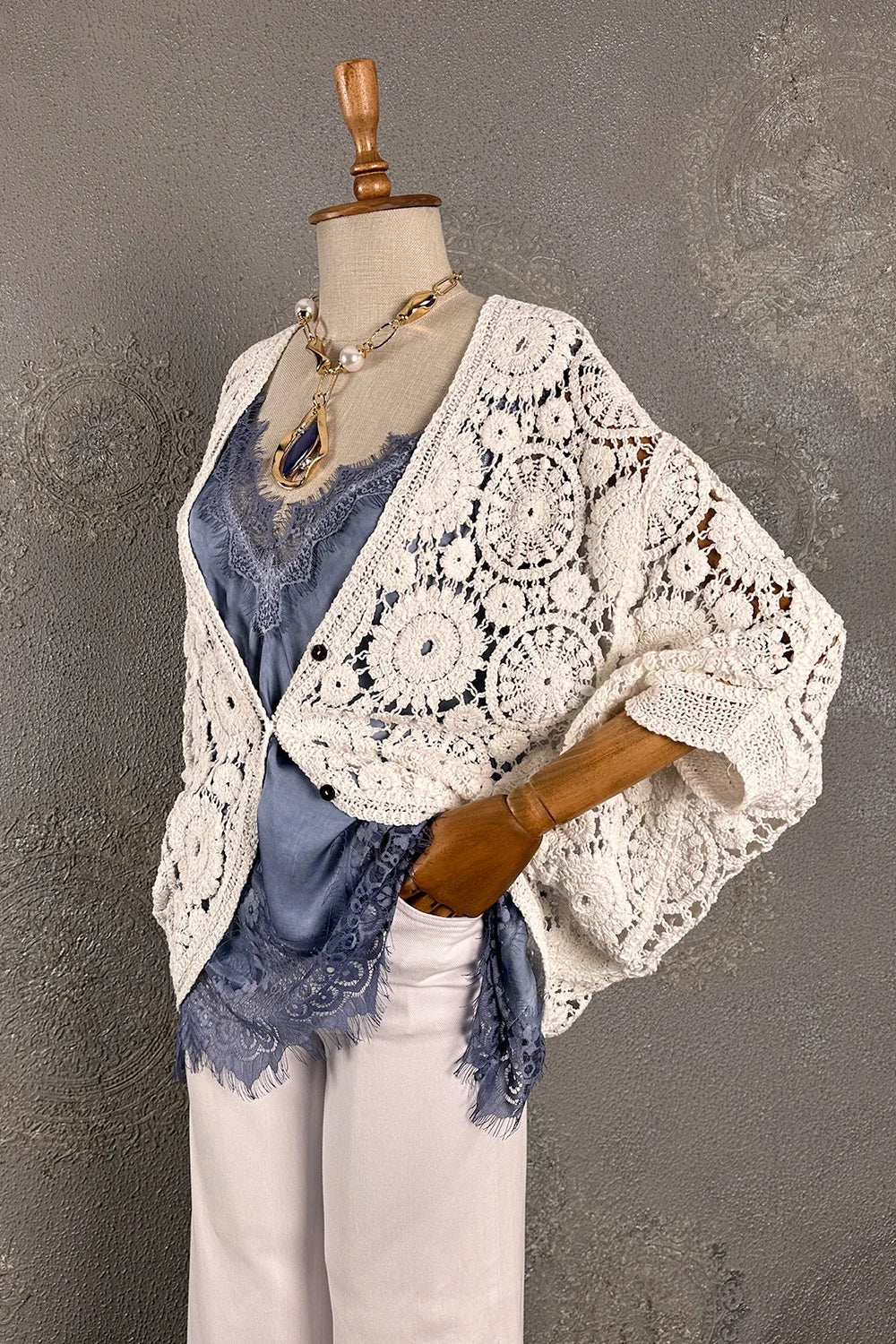 Reglan Kollu Kroşe Hırka