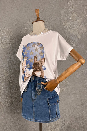 Köpek Baskılı T-shirt