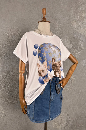 Köpek Baskılı T-shirt