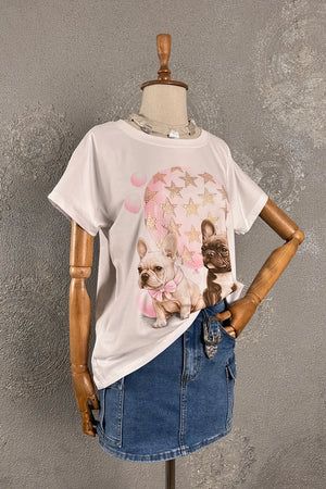 Köpek Baskılı T-shirt