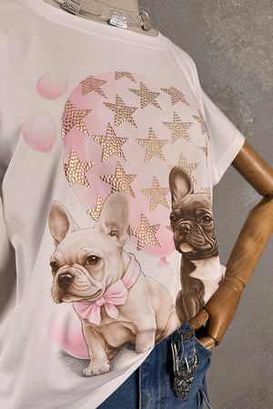 Köpek Baskılı T-shirt