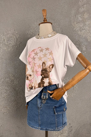 Köpek Baskılı T-shirt