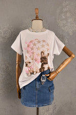 Köpek Baskılı T-shirt