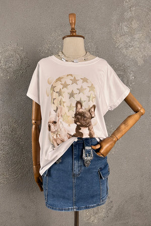 Köpek Baskılı T-shirt
