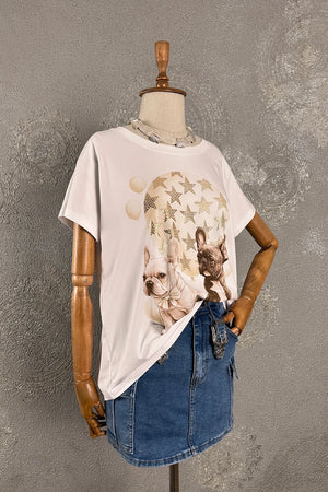 Köpek Baskılı T-shirt