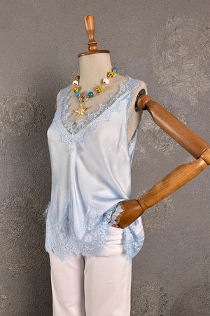Dantelli Saten Bluz