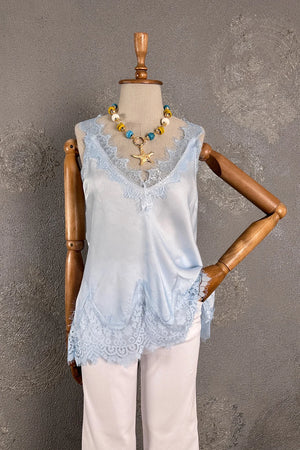 Dantelli Saten Bluz