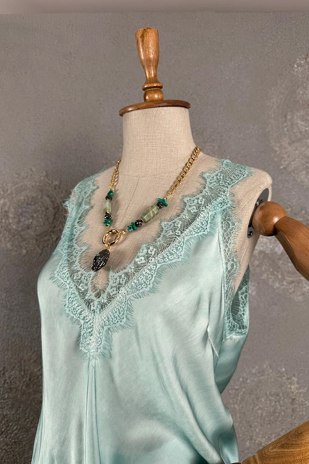 Dantelli Saten Bluz