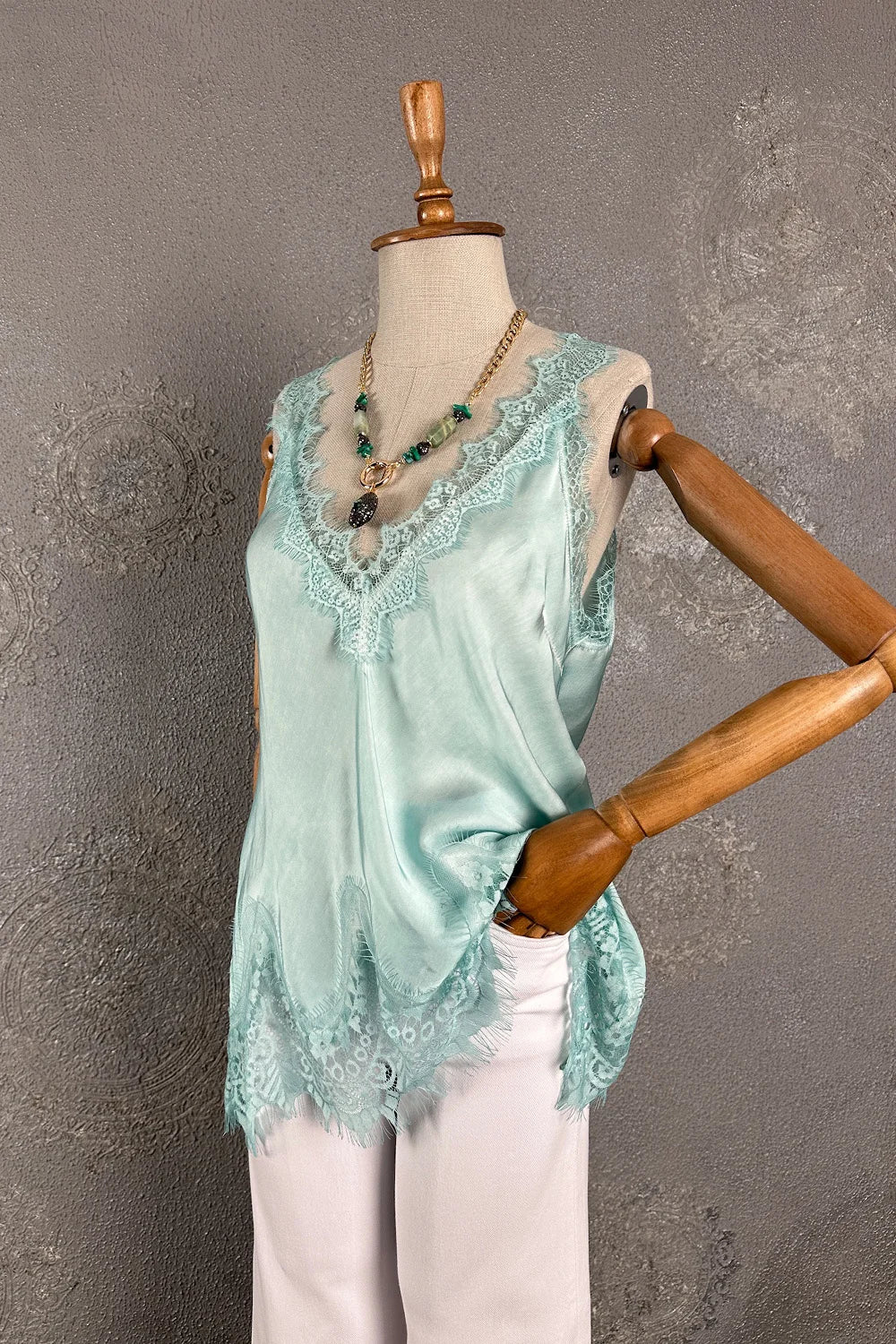 Dantelli Saten Bluz