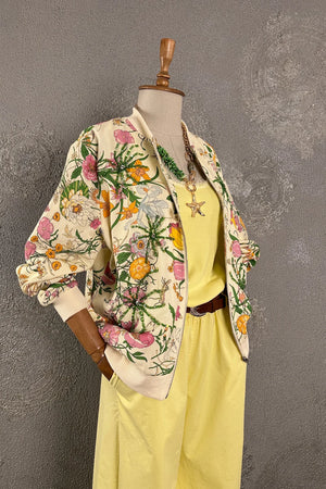 Floral Desenli Bomber Ceket